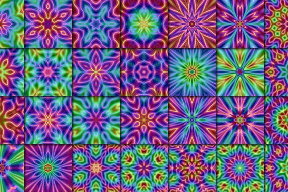 82 Neon Mandala Backgrounds: Elevating Your Creative Projects with Vibrant Digital Assets