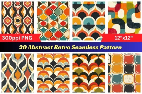Abstract Retro Seamless Pattern: A Versatile Design Resource for Modern Creativity
