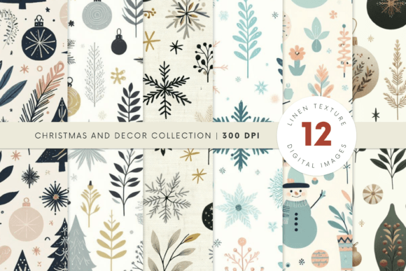 Christmas Digital Paper - Scrapbooking