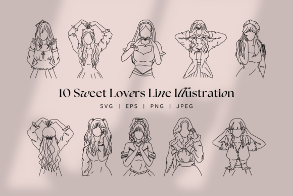 Cute Female Line Art Soft Girl Aesthetic: The Perfect Blend of Charm and Creativity for Valentine's Day