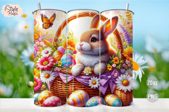 Easter Bunny Spring Tumbler Wrap