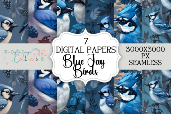 Evaluating Blue Bird Seamless Patterns for Digital and Physical Design Projects