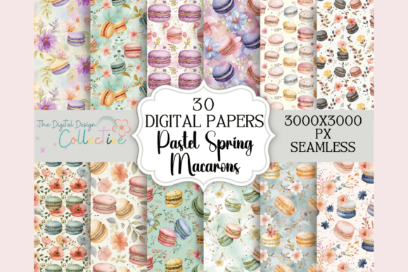 Macaron Digital Papers Seamless: Elevating Creative Projects with Instant, High-Resolution Assets