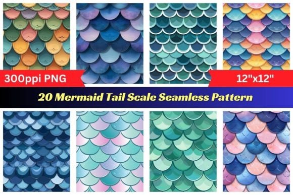 Mermaid Tail Scale Seamless Pattern: A Versatile Design Element for Creative Projects