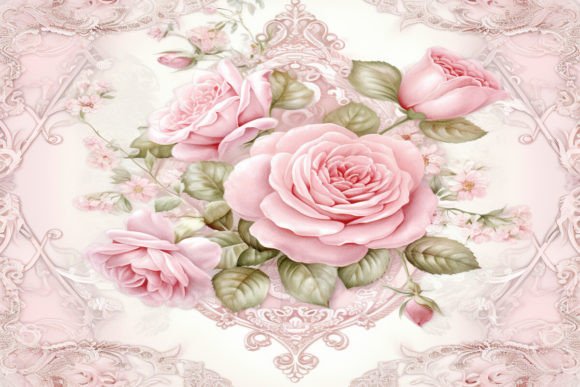 Rose Shabby Chic Background: Timeless Elegance for Creative Projects