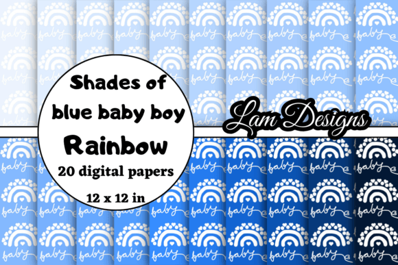 Shades of Blue Baby Boy Rainbow Papers: A Digital Resource Evaluation