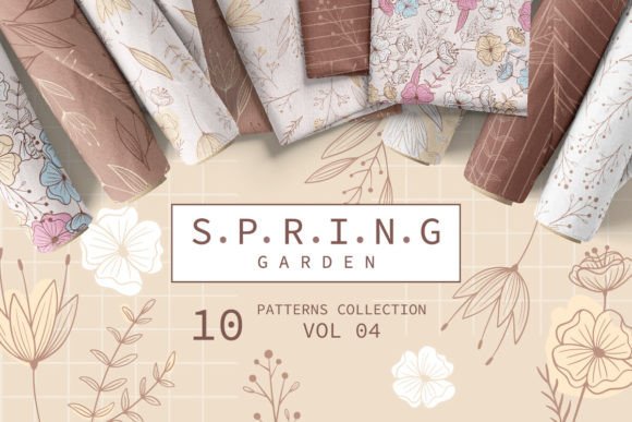 Spring Garden Pattern Collection Vol 04: A Versatile Design Resource for Creative Projects