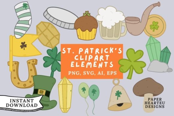 St. Patrick s Day Clipart Elements: Elevate Your Holiday Designs with Professional-Grade Assets