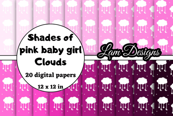 Transforming Creativity with Shades of Pink Baby Girl Cloud Papers