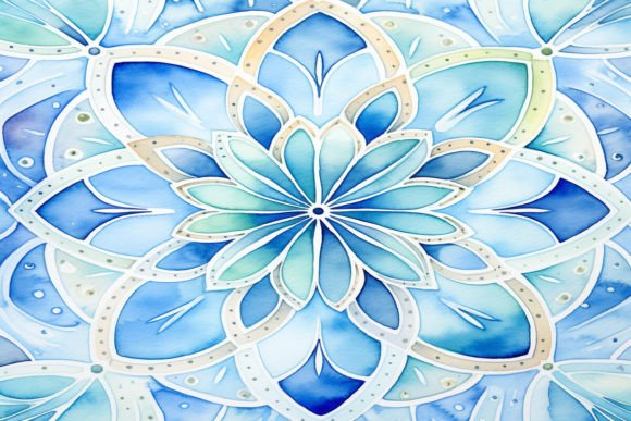 Watercolor Floral Geometric Pattern: A Versatile Design Element for Creative Projects