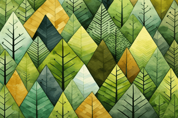 Watercolor Forest Background: A Creative Element for Modern Design