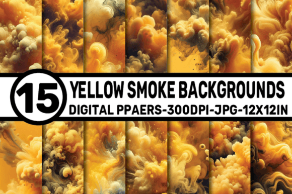 Yellow Smoke Backgrounds Digital Papers: A Versatile Design Tool for Modern Creators